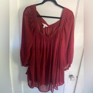Sz 4x Lauren Conrad Square Neck Top
